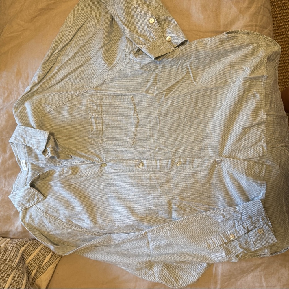 Wilfred Free linen Striped Gray Shirt